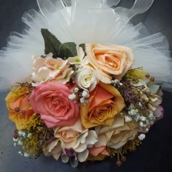 Artifical Wedding Bouquet from Pastel Roses